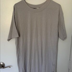 H&M Light Gray Ribbed Top